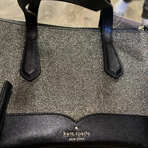 NWT Kate Spade ♠️ Dusk Navy Lola Glitter Satchel - Picture 2 of 10